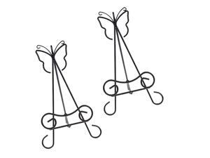 2x Butterfly Iron Frame Plate Picture Easel Photo Display Stand Holder 2x Butterfly Iron Frame Plate Picture Easel Photo Display Stand Holder