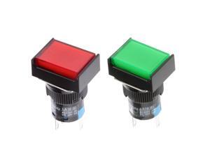 DC 12V Push Button Momentary Self Reset Square Switch with LED Light DC 12V Push Button Momentary Self Reset Square Switch with LED Light