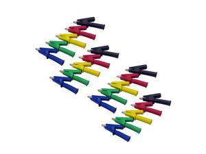 20 Pieces Test Lead Crocodile Alligator Clips with 4mm Banana Socket 20 Pieces Test Lead Crocodile Alligator Clips with 4mm Banana Socket