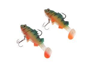 2Pcs Soft Lead Fishing Lures Sinking Swimbaits T Tail Casting Lures Green 2Pcs Soft Lead Fishing Lures Sinking Swimbaits T Tail Casting Lures Green