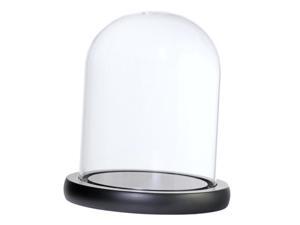 Glass Dome Cloche with Wood Base Flower Landscape Holder Glass Cover Black C Glass Dome Cloche with Wood Base Flower Landscape Holder Glass Cover Black C