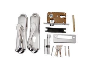 Stainless Steel Door Handle Lock Keyed Handleset Lever Mortise Panel Lock B Stainless Steel Door Handle Lock Keyed Handleset Lever Mortise Panel Lock B