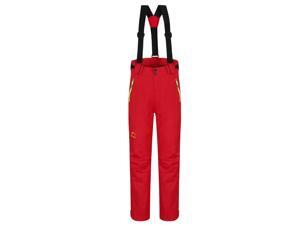 Women Warm Ski Pants Bibs Windproof Waterproof Snow Trousers L Red Women Warm Ski Pants Bibs Windproof Waterproof Snow Trousers L Red