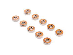 10 Pieces ABEC-9 608RS Roller Skate Wheel Bearings Seal Ball Bearings Orange 10 Pieces ABEC-9 608RS Roller Skate Wheel Bearings Seal Ball Bearings Orange