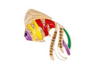 Trendy Alloy Rhinestone Goldfish Brooch Pin for Women Jewelry Gifts Yellow Trendy Alloy Rhinestone Goldfish Brooch Pin for Women Jewelry Gifts Yellow