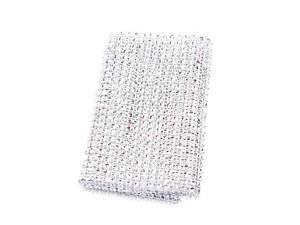 24 Rows 10 Yard Diamond Mesh Wrap Rhinestone Ribbon Wedding DIY Craft Silver 24 Rows 10 Yard Diamond Mesh Wrap Rhinestone Ribbon Wedding DIY Craft Silver