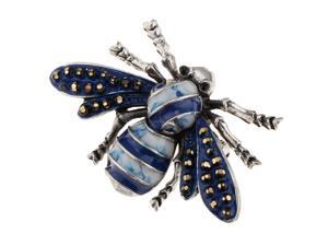 Fashion Animal Insect Bee Brooch Pin Rhinestone Personality Brestpin Blue Fashion Animal Insect Bee Brooch Pin Rhinestone Personality Brestpin Blue