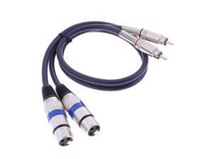 Dual Female XLR to Male RCA Cable 2 XLR to 2 RCA Plug Audio Cable Cord 0.5M Dual Female XLR to Male RCA Cable 2 XLR to 2 RCA Plug Audio Cable Cord 0.5M