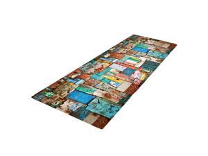 Carolines Treasures Tropical Fish on Mustard Floor Mat 19 x 27 Multicolor