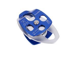 32KN Double Pulley for Hauling System Climbing Caving Rescue Dragging Blue 32KN Double Pulley for Hauling System Climbing Caving Rescue Dragging Blue