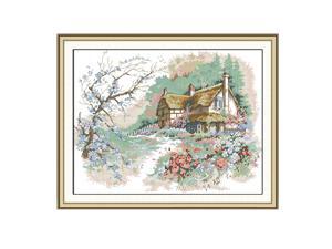 Country Landscape - Stamped Cross Stitch Kits for Beginners 11CT 55x44cm Country Landscape - Stamped Cross Stitch Kits for Beginners 11CT 55x44cm