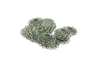 20 Pieces Blank Bezel Setting Base for Cabochon Jewelry DIY Charm Connector 20 Pieces Blank Bezel Setting Base for Cabochon Jewelry DIY Charm Connector