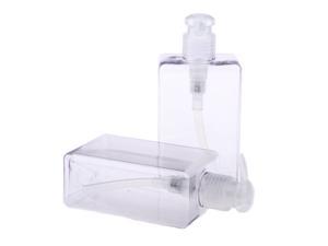 2Pcs Square Lotion Dispenser Bottle Vials Empty Hand Sanitizer Jar 280ml