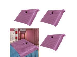 3pcs Cotton Massage Table Face Hole Towel Beauty Bed Cover Sheet Purple 3pcs Cotton Massage Table Face Hole Towel Beauty Bed Cover Sheet Purple