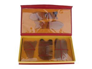 5pcs Natural Guasha Board Scraping Massage Gua Sha Scraper Tool Set Yellow 5pcs Natural Guasha Board Scraping Massage Gua Sha Scraper Tool Set Yellow
