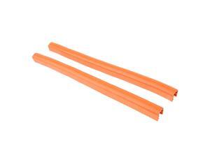 2pcs Rubber Skateboard Deck Protection Strip Nose Tail Edge Guard Orange 2pcs Rubber Skateboard Deck Protection Strip Nose Tail Edge Guard Orange