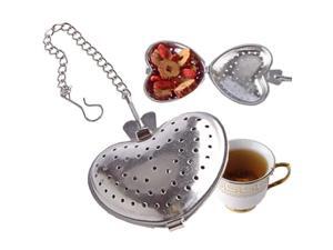 Stainless Steel Tea Infuser Filter Strainer Heart Shape - Silver Stainless Steel Tea Infuser Filter Strainer Heart Shape - Silver