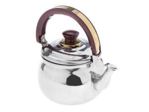 Outdoor Camping Stainless Steel Whistling Kettle Kitchen Tea Pot Silver 20x16cm