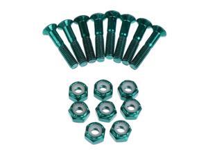 8pcs Replacement Skateboard Truck Hardware Set Longboard Screws Bolts Green 8pcs Replacement Skateboard Truck Hardware Set Longboard Screws Bolts Green
