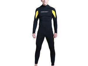 Men's Neoprene 3mm Wetsuit Scuba Diving Surfing Swimming Jumpsuit S Yellow Men's Neoprene 3mm Wetsuit Scuba Diving Surfing Swimming Jumpsuit S Yellow