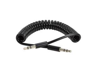 3.5mm Male to Male Spring Aux Cable I-Shaped Retractable Audio Cables  3 sections
