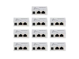 10 Pcs Passive PoE Injector Power Over Ethernet-RJ45 Data to RJ45 PoE White 10 Pcs Passive PoE Injector Power Over Ethernet-RJ45 Data to RJ45 PoE White