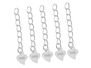 5 Piece 925 Sterling Silver Extender Chain for Jewelry Making Findings 3cm 5 Piece 925 Sterling Silver Extender Chain for Jewelry Making Findings 3cm