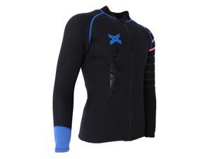 Mens 3mm Neoprene Wetsuits Jacket Top Front Zip Scuba Diving Suit XL Black