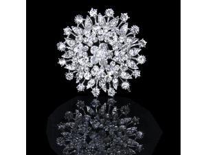 Sparkly Crystal Rhinestone Bridal Wedding Bouquet Silver Flower Brooch Pin Sparkly Crystal Rhinestone Bridal Wedding Bouquet Silver Flower Brooch Pin