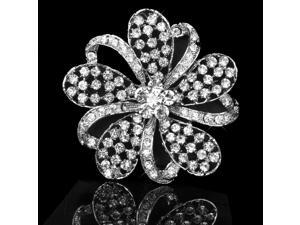 Shining Crystal Diamante Floral Wedding Prom Bridal Brooch Pin Shining Crystal Diamante Floral Wedding Prom Bridal Brooch Pin