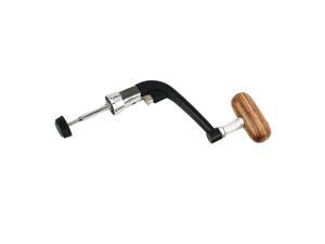 Metal Spinning Fishing Reel Handle Rocker Arm Wooden Crank Handle Black S Metal Spinning Fishing Reel Handle Rocker Arm Wooden Crank Handle Black S