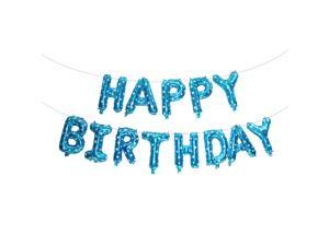 13pcs/Set Happy Birthday Banner Balloons Aluminum Foil Balloons Blue 13pcs/Set Happy Birthday Banner Balloons Aluminum Foil Balloons Blue