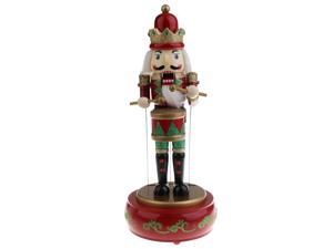 30CM Wooden Nutcracker Drummer Music Box Wind Up Toy Xmas Decor Toy - Red 30CM Wooden Nutcracker Drummer Music Box Wind Up Toy Xmas Decor Toy - Red