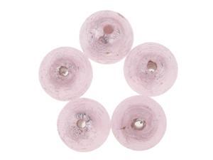 5 Pieces Foil Coloured Glaze Glass Beads for Jewelry Making 12mm Pink 5 Pieces Foil Coloured Glaze Glass Beads for Jewelry Making 12mm Pink