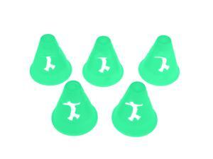 5Pcs Hollow-out Slalom Cones for Slalom Skating Cone Skating - Green 5Pcs Hollow-out Slalom Cones for Slalom Skating Cone Skating - Green