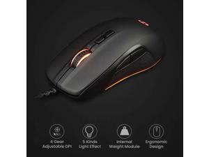 NINGMEI Gaming Mouse Ergonomic USB Computer Mice with RGB Backlit 3200 DPI for PC,Mac, GM21
