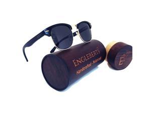 Midnight Black Bamboo Club Sunglasses, Polarized, HandCrafted, Wood Case Midnight Black Bamboo Club Sunglasses, Polarized, HandCrafted, Wood Case