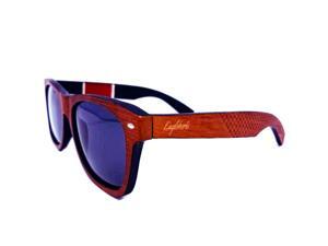 Red Stripe Two Tone Sunglasses, Engraved and Polarized Red Stripe Two Tone Sunglasses, Engraved and Polarized