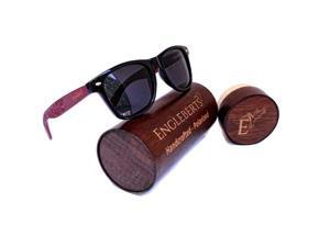 Rosewood Sunglasses With Wood Case, Polarized, Artisan Engraved, Handcrafted Rosewood Sunglasses With Wood Case, Polarized, Artisan Engraved, Handcrafted