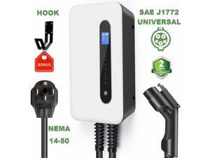 EV Charging Station Level 2 Professional Mode 3 Wall Box with Nema 14-50 Plug Safe Faster Charger