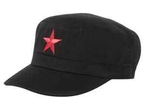 New Army Cadet Adjustable Hat w/ Red Star - Black