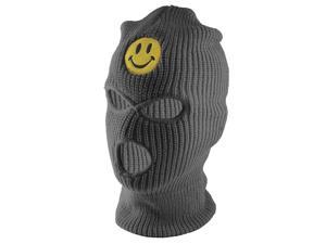 Gravity Threads Smile Face 3-Hole Ski Mask - Smile - Charcoal