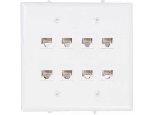 Buyer’s Point 8 Port Gang Ethernet Cat6 RJ45 Network Wall Plate (White) -1 Pack Buyer’s Point 8 Port Gang Ethernet Cat6 RJ45 Network Wall Plate (White) -1 Pack