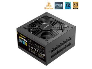 Segotep 750W Power Supply Full Modular 80 Plus Gold PSU, 600W 12VHPWR Cable Included, 12+4PIN port and Dual 6+2Pin ports for Different Graphics cards, Silent Fan mode, ATX 3.0 Gaming Power Supply