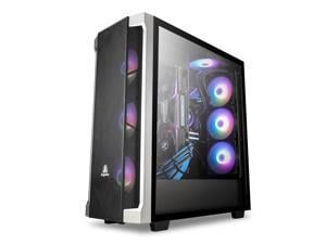 Segotep Phoenix T1 E-ATX Full-Tower PC Gaming Case,  GPU Vertical Mounting, Support Dual 360mm Water Cooling Radiators, Supports up to 7 Fans, Tempered Glass Side Panel, Front I/O USB 3.0 Type-C Port