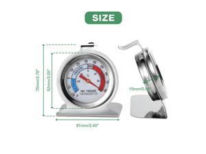 Refrigerator Freezer Thermometer Fridge DIAL Type Stainless Steel Hang Stand NEW Refrigerator Freezer Thermometer Fridge DIAL Type Stainless Steel Hang Stand NEW