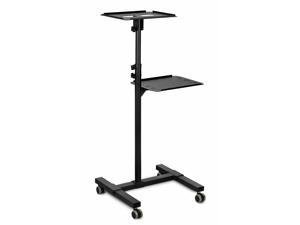 Mobile Projector Stand, Rolling Height Adj Laptop and Projector Stand
