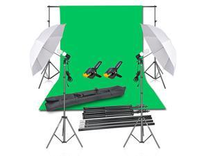 2 Pack Selens Reflector Clamp Clip Green Screen Backdrop Holder Umbrella Bracket with 1/4 & 3/8 Screw Adapter for Photo Studio Light Stand 