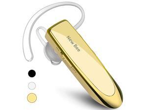 Bluetooth Earpiece V50 Wireless Handsfree Headset 24 Hrs Driving Headset 60 Days Standby Time with Noise Cancelling Mic Headsetcase for iPhone Android Samsung Laptop Truck Driver White Gold Bluetooth Earpiece V50 Wireless Handsfree Headset 24 Hrs Driving Headset 60 Days Standby Time with Noise Cancelling Mic Headsetcase for iPhone Android Samsung Laptop Truck Driver White Gold