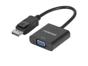 DisplayPort to VGA Adapter 1080P Converter, Display Port DP to VGA Adapter Male to Female Connector Compatible with Computer, Desktop, Laptop, PC, Monitor, Projector, HDTV - Black DisplayPort to VGA Adapter 1080P Converter, Display Port DP to VGA Adapter Male to Female Connector Compatible with Computer, Desktop, Laptop, PC, Monitor, Projector, HDTV - Black